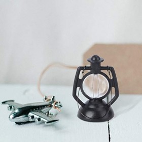 TOYANDONA Lot de 5 mini lanternes vintage au kérosène,Mini lanternes de jardin pour maison de poupée,Accessoires dornement,C