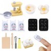 19 Pièces Accessoires pour Maison Miniature Accessoires Miniatures Accessoires de Maison de Poupée Convient à lHabillage de 