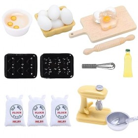 19 Pièces Accessoires pour Maison Miniature Accessoires Miniatures Accessoires de Maison de Poupée Convient à lHabillage de 