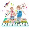 KWINY Tapis de piano pour enfants, tapis de piano multifonction pour les tout-petits, tapis de clavier pour enfants, tapis de