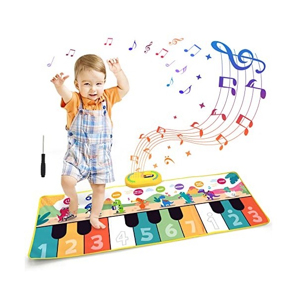 Coolplay Tapis de piano pour enfants, tapis de clavier de piano de musique, tapis de jouet pour enfants, jouet instrument de 