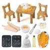 VXCMN Accessoires de Cuisine de Noël Miniature, 20 Pièces Accessoire Lutin Farceur de Noël Maison, Accessoires de Cuisine Min