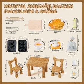 VXCMN Accessoires de Cuisine de Noël Miniature, 20 Pièces Accessoire Lutin Farceur de Noël Maison, Accessoires de Cuisine Min