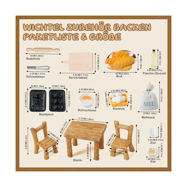 VXCMN Accessoires de Cuisine de Noël Miniature, 20 Pièces Accessoire Lutin Farceur de Noël Maison, Accessoires de Cuisine Min