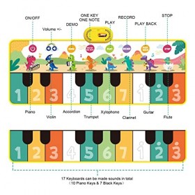 Coolplay Tapis de piano pour enfants, tapis de clavier de piano de musique, tapis de jouet pour enfants, jouet instrument de 
