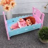 Jouet de lit de poupée, Lit de poupée de Simulation de bébé Mini lit de poupée Berceaux Meubles Accessoires de Maison de poup