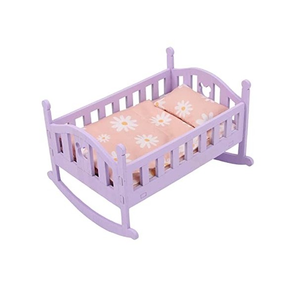 Harilla Ensemble de Meubles de lit de poupée bébé avec Ensemble de literie pour 1/12 Accessoire de décoration de poupée Sembl