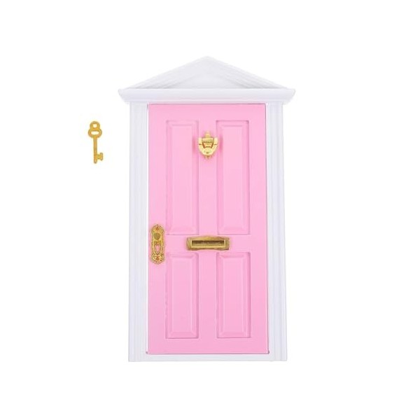 Porte Miniature en Bois,Porte pour Maison de Poupée,Porte Fée Miniature,Convient pour Décorer Les Maisons de Poupées et comme