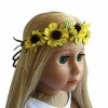 The New York Doll Collection 18 Pouces / 46 cm Poupée Bandeau - Couronne de Tournesol Jaune Floral - Accessoires Cheveux pour