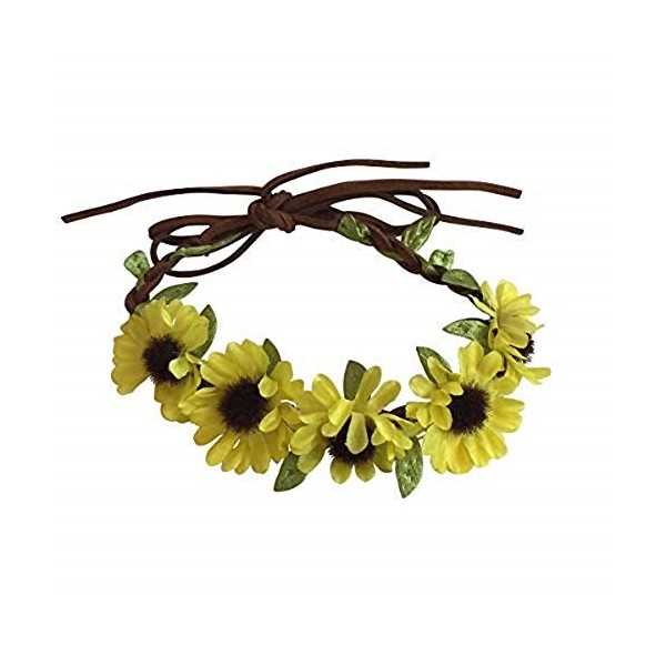 The New York Doll Collection 18 Pouces / 46 cm Poupée Bandeau - Couronne de Tournesol Jaune Floral - Accessoires Cheveux pour