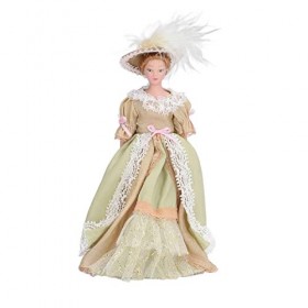 Mini poupée en céramique modèle, Modèle de Personnage en femme servante miniature de la maison des poupées pour les cadeaux p