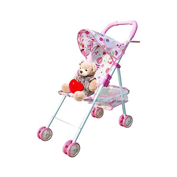 Poussette Jouet | Poussette de poupée pour Enfant avec Panier inférieur | Accessoires de poupée pour Fille à partir de 3 Ans 