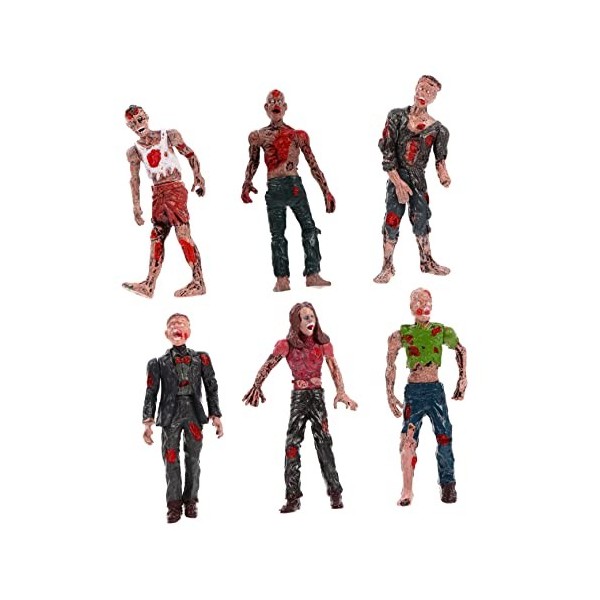 Didiseaon 6 Pièces Jouet De Poupée Zombie Figurines daction Jouets Figurines De Zombies Dhalloween Accessoires Effrayants po