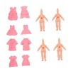 KOMBIUDA 12 Pièces Corps De Poupée Figure Féminine Poupée Mini Poupée Infantile Poupée Kewpie Fournitures DArtisanat pour En