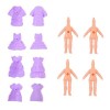 KOMBIUDA 12 Pièces Corps De Poupée Figure Féminine Poupée Mini Poupée Infantile Poupée Kewpie Fournitures DArtisanat pour En