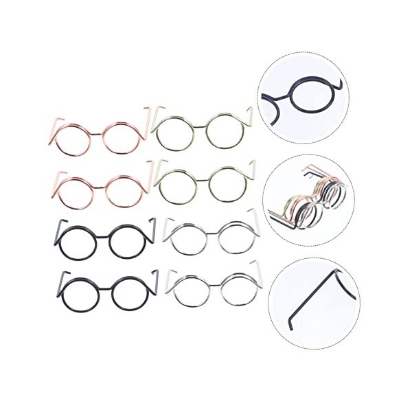 VALICLUD 20 Pièces Mini Lunettes Accessoires De Poupée Accessoires De Costume De Mini Poupées Accessoires De Lunettes pour Lu