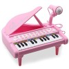 AmyBenton Piano Enfant 2 Ans, Piano Bebe 1 2 3 Ans, Piano Jouet Enfant avec Microphone Filles et Garçons - 24 Touches Noir