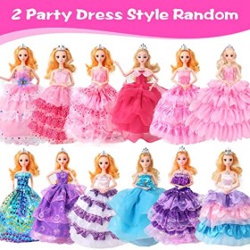 56 Ensembles Vêtements et Accessoires pour Barbie Doll, Accessoires pour Poupées Mini Vêtements Robes Pantalon Bikini Chaussu