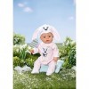 BABY born Combinaison de lapin 834473 - Accessoires pour poupées BABY born de 43 cm - Avec 1 grenouillère, 1 bonnet & 1 cintr