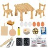 FORMIZON Accessoires de Cuisine Miniature, 25 Pièces Ensemble de Cuisson Miniature, Accessoires de Cuisine Miniatures pour Ma