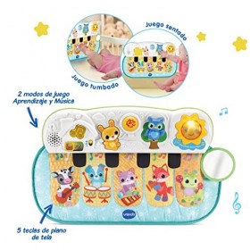 VTech Baby - Piano bébé Pattins musicaux | Jouet pour bébé +3 Mois | Version ESP | Multicolore