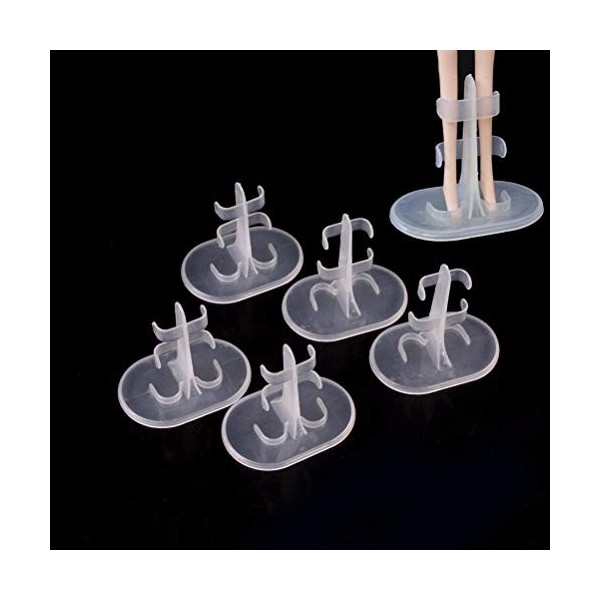 WellieSTR Lot de 20 supports transparents pour poupées - Pour accessoires de poupée