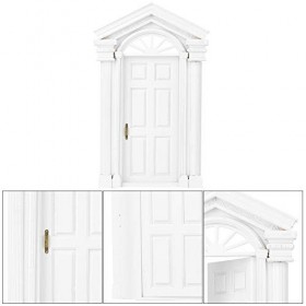 VGEBY Porte de Maison de Poupée, Mini Simulation en Bois, Accessoire de Meubles de Porte de Maison de Poupée DIY pour Maison 
