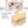 GOTOTOP 1:12 Chaise de Table simulée Miniature de Maison de poupée,Chaise de Bureau à Manger Ensemble de Meubles en Bois Mini