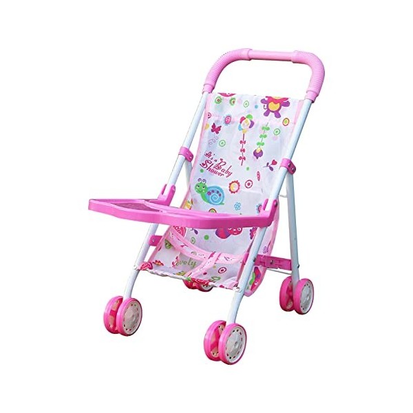 Poussette pour poupées | Poussette de poupée adaptée aux avec Panier inférieur | Poussette Jouet pour Filles pour Une Utilisa