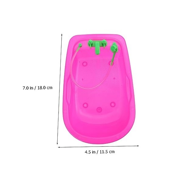 VALICLUD 6 Pièces Accessoires De Baignoire pour Poupée Mini Accessoires pour Poupées Bacs en Plastique Bac en Plastique Baign