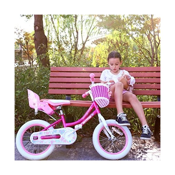 Ixppidxi siège Clamp Doll Bike siège Bicycle Doll Carrier Dolls siège avec Autocollant DIY pour Filles Accessoires