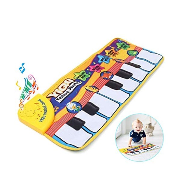 Amison New Touch Play Clavier Musical Musique Chantant Tapis de Gym Tapis Best Cadeau pour Enfant bébé