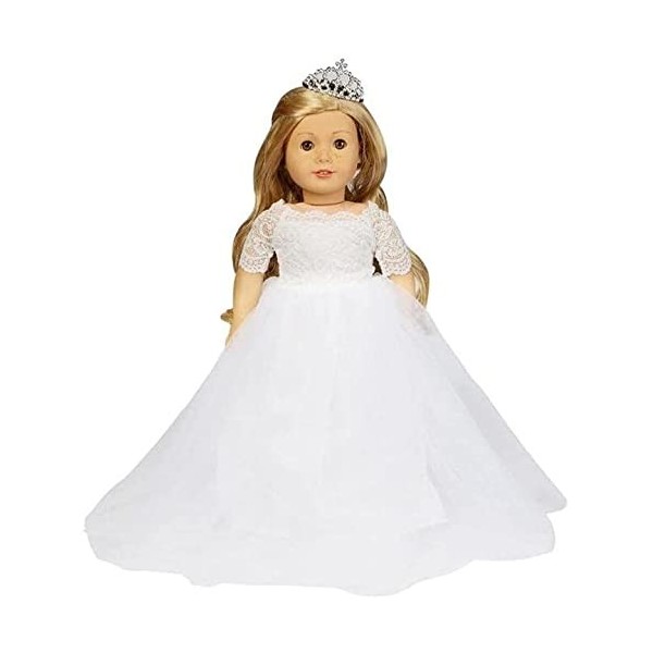 Aeromdale Robe de mariée pour poupée de 46 cm - Accessoire de tenue - B