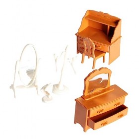 Vaguelly 1 Set Chambre Dressing Série Poupée Accessoires Mini Accessoires pour Poupées Mini Meubles Miniatures Poupée Meubles
