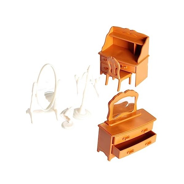 Vaguelly 1 Set Chambre Dressing Série Poupée Accessoires Mini Accessoires pour Poupées Mini Meubles Miniatures Poupée Meubles