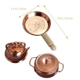 VALICLUD 3 Pièces Mini-Accessoires De Cuisine Mini Accessoires pour Poupées Mini Accessoires De Maison De Poupée Mini-Jouets 