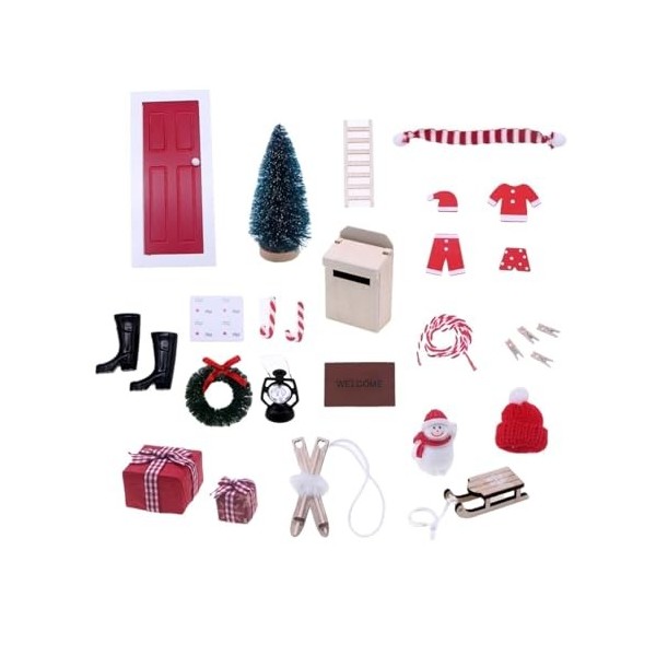 MagiDeal Accessoires de Noël pour Maison de poupée à léchelle 1:12, décoration de Maison de poupée Classique pour garçons et