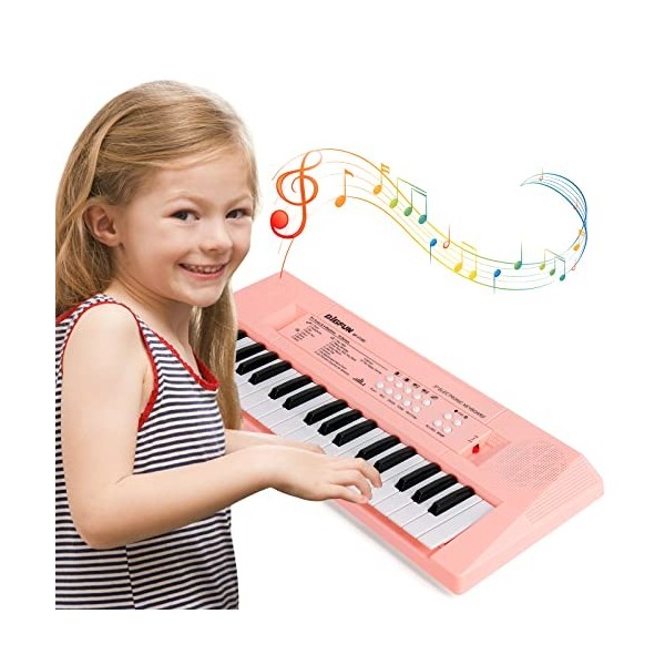 37 Touches de Piano pour Enfants Avec Microphone,Clavier de Piano