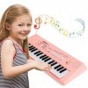 Docam Clavier de Piano pour Enfants, 37 Touches Piano Musical pour Enfants avec Microphone Jouets Éducatifs Multifonctions Él