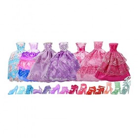 35 vêtements et Accessoires de poupée Faits à la Main, 5 Robes et Jupes 5 Robes de mariée et Demi-Pack Robes 3 Pantalons 3 Ma