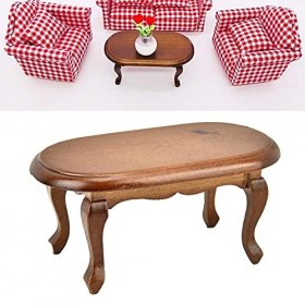 Miniature Table Basse pour Maison de Poupées Mannequins Table À Thé Accessoire pour Marionnette Jouet Educatif pour Enfant Ca