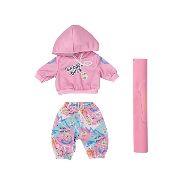 Zapf Creation- Baby Born Kindergarten Tenue poupées de 36 cm – Contient 1 Capuche, 1 Pantalon & 1 Tapis de Gym-pour Les Petit