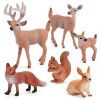 10 Pcs Mini Animaux Forêt Ensemble de Jouets Ferme Jouet Réalistes en Animaux Plastique pour Garçons Filles Enfants, Ours Pol