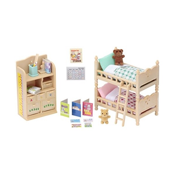 Sylvanian Families - 4254 - Le mobilier chambre enfants, Plastique, Multicolore, Norme