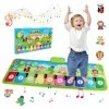 Tapis Piano Enfant,Tapis de Danse Enfants,Piano Bebe avec 8 Animaux,Tapis de Danse pour Enfants Tapis de Jeu Musical Animal p