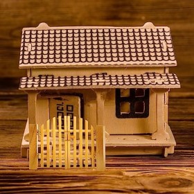 ibasenice Porte Miniature en Bois Porte Mini Porte Modèle Décoration Maison De Poupée Jardin Cour Accessoires Décoration De G