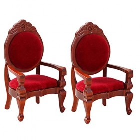 Cabilock 2 Pièces Fauteuil Pêche Jouets Vintage Jouet pour Bébé Chaise Vintage Enfants Mini Jouets Mini Accessoires pour Poup