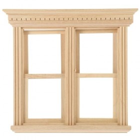Didiseaon Petite Fenêtre en Bois De Poupée Fenêtre De Maison De Poupée Portable Mini Simulation en Bois Fenêtre À Double Pous