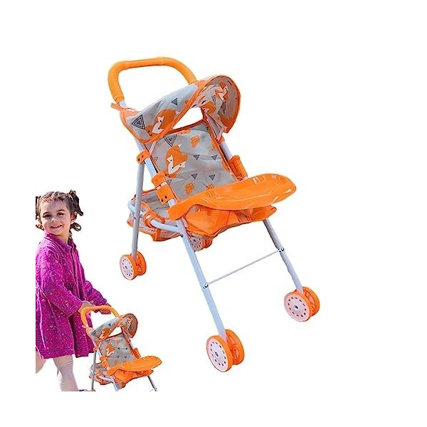 Jouer Poussette de poupée,Poussette Jouet Poussette Jouet pour poupées | Accessoires de poupée pour Fille à partir de 3 Ans A