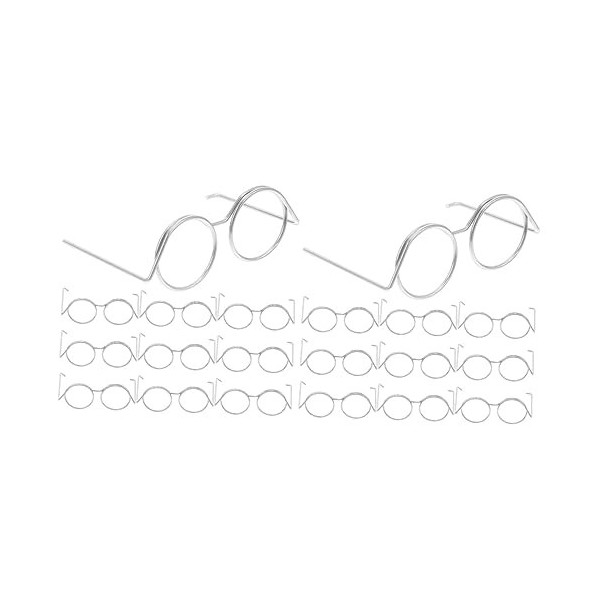 Toyvian 20 Pièces Lunettes De Poupée Poupées Lunettes De Costume De Mini Poupées Accessoires De Poupée Lunettes Cosplay Chien